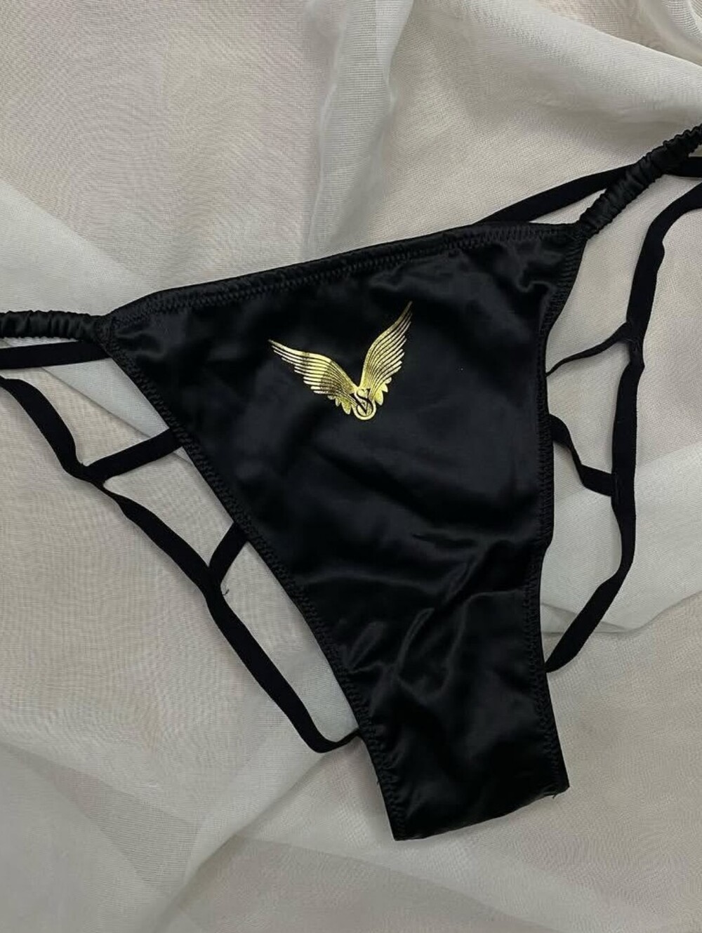 Victoria's Secret Very Sexy Angel Wings Hardware Open-Back Bikini Panty LARGE